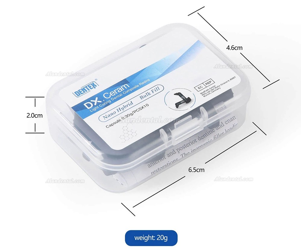 10 Capsule/Box A1/A2/A3/A3.5 Dental Composite Resin Light Cure Capsule